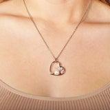 Pearl Plumeria Heart Pendant Pendant Island by Koa Nani 