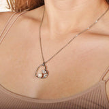 Pearl Plumeria Heart Pendant Pendant Island by Koa Nani 
