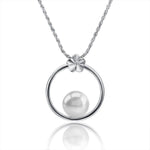 Pearl Plumeria Infinity Pendant Pendant Island by Koa Nani Freshwater Pearl 
