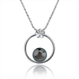 Pearl Plumeria Infinity Pendant Pendant Island by Koa Nani Tahitian Pearl 