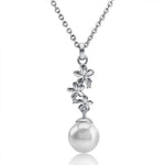 Pearl Plumeria Lei Pendant Pendant Island by Koa Nani Freshwater Pearl 