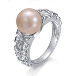 Pearl Plumeria Lei Ring Ring Island by Koa Nani 5.0 Akoya Pearl 