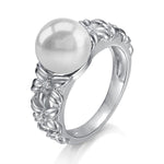 Pearl Plumeria Lei Ring Ring Island by Koa Nani 5.0 Freshwater Pearl 