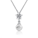 Pearl Plumeria Pendant Pendant Island by Koa Nani Freshwater Pearl 