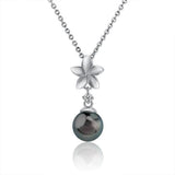 Pearl Plumeria Pendant Pendant Island by Koa Nani Tahitian Pearl 