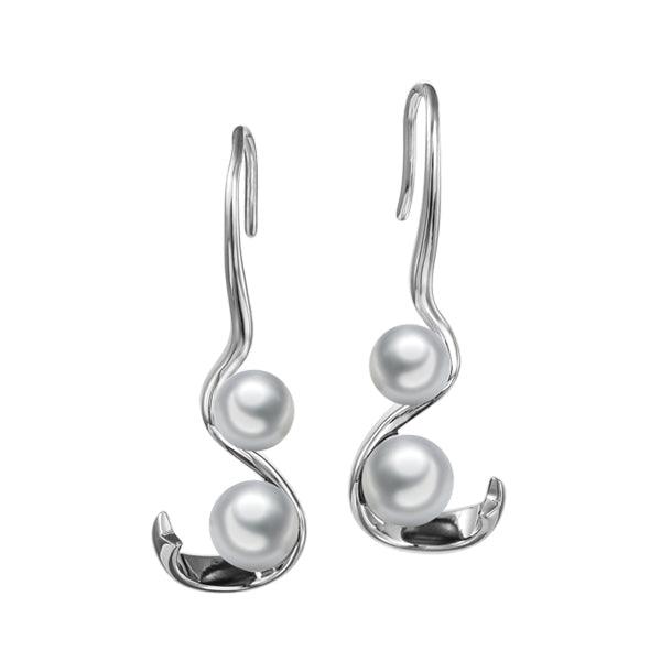 Pearl Ribbon Earrings Earrings Island by Koa Nani 