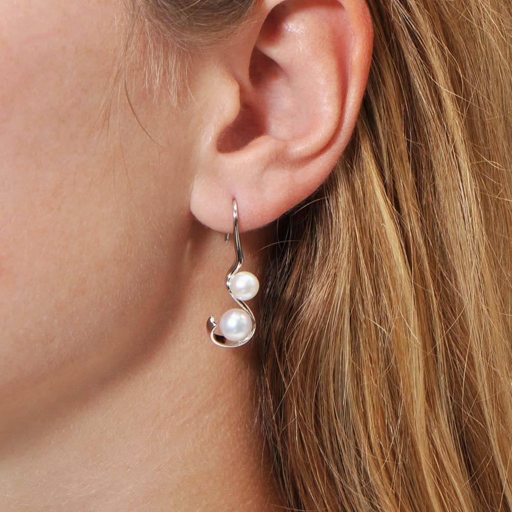Pearl Ribbon Earrings Earrings Island by Koa Nani 