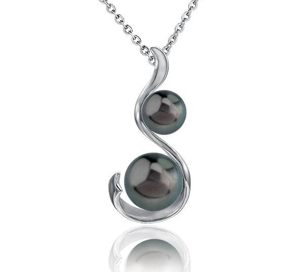 Pearl Ribbon Pendant Pendant Island by Koa Nani Tahitian Pearl 