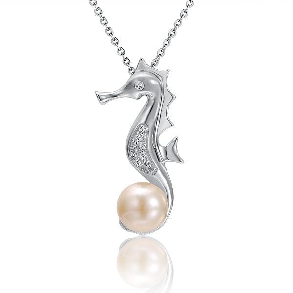 Pearl Seahorse Pendant Pendant Island by Koa Nani Akoya Pearl 