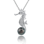 Pearl Seahorse Pendant Pendant Island by Koa Nani Tahitian Pearl 
