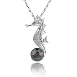 Pearl Seahorse Pendant Pendant Island by Koa Nani Tahitian Pearl 