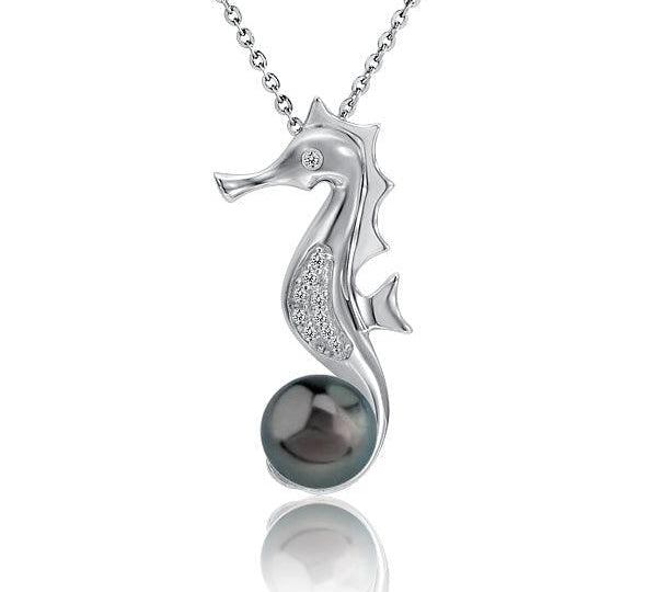 Pearl Seahorse Pendant Pendant Island by Koa Nani Tahitian Pearl 