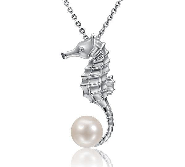 Pearl Seahorse’s Treasure Pendant Pendant Island by Koa Nani Akoya Pearl 