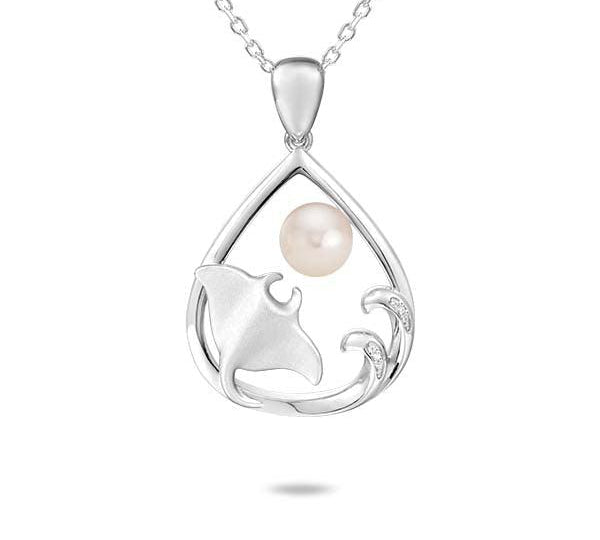 Pearl Stingray Teardrop Pendant Pendant Island by Koa Nani Freshwater Pearl 