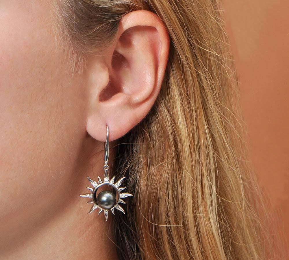 Pearl Sun Earrings Earrings Island by Koa Nani 