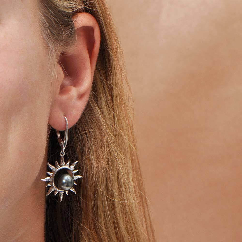 Pearl Sun Earrings Earrings Island by Koa Nani 
