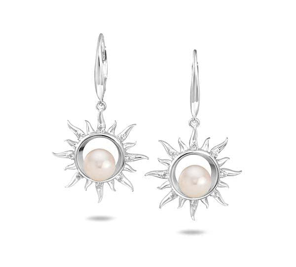 Pearl Sun Earrings Earrings Island by Koa Nani Freshwater Pearl 