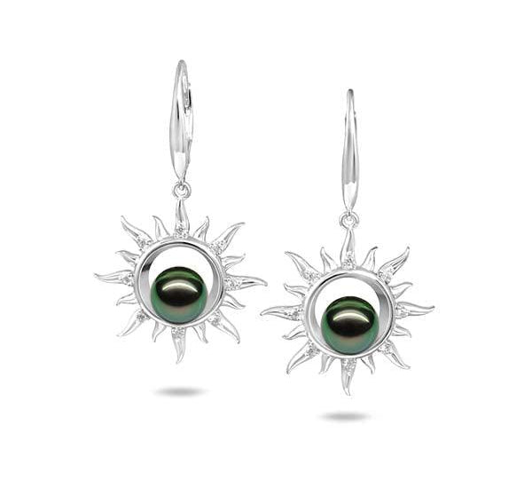 Pearl Sun Earrings Earrings Island by Koa Nani Tahitian Pearl 