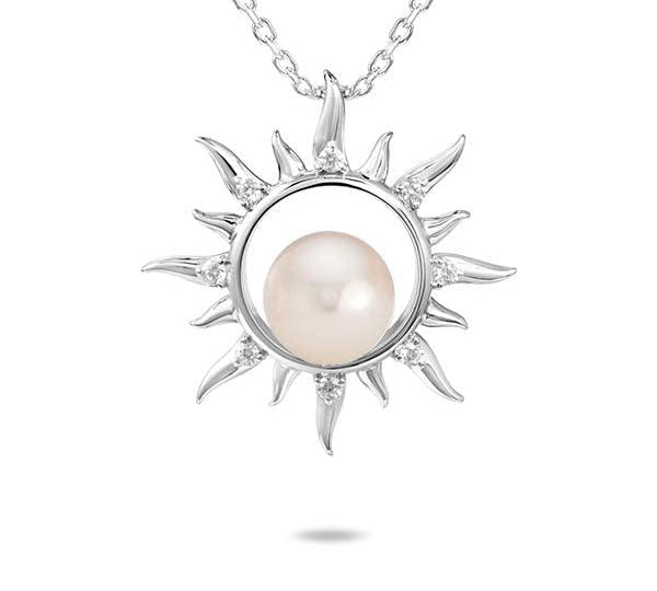 Pearl Sun Pendant Pendant Island by Koa Nani Freshwater Pearl 