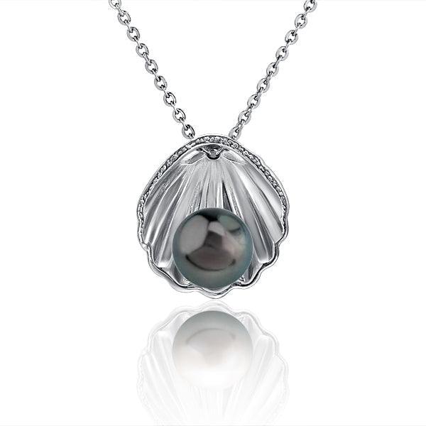 Pearl Surf Shell Pendant Pendant Island by Koa Nani Tahitian Pearl 