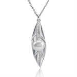 Pearl Ti Leaf Pendant Pendant Island by Koa Nani Freshwater Pearl 