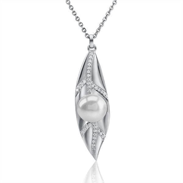 Pearl Ti Leaf Pendant Pendant Island by Koa Nani Freshwater Pearl 