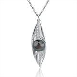 Pearl Ti Leaf Pendant Pendant Island by Koa Nani Tahitian Pearl 