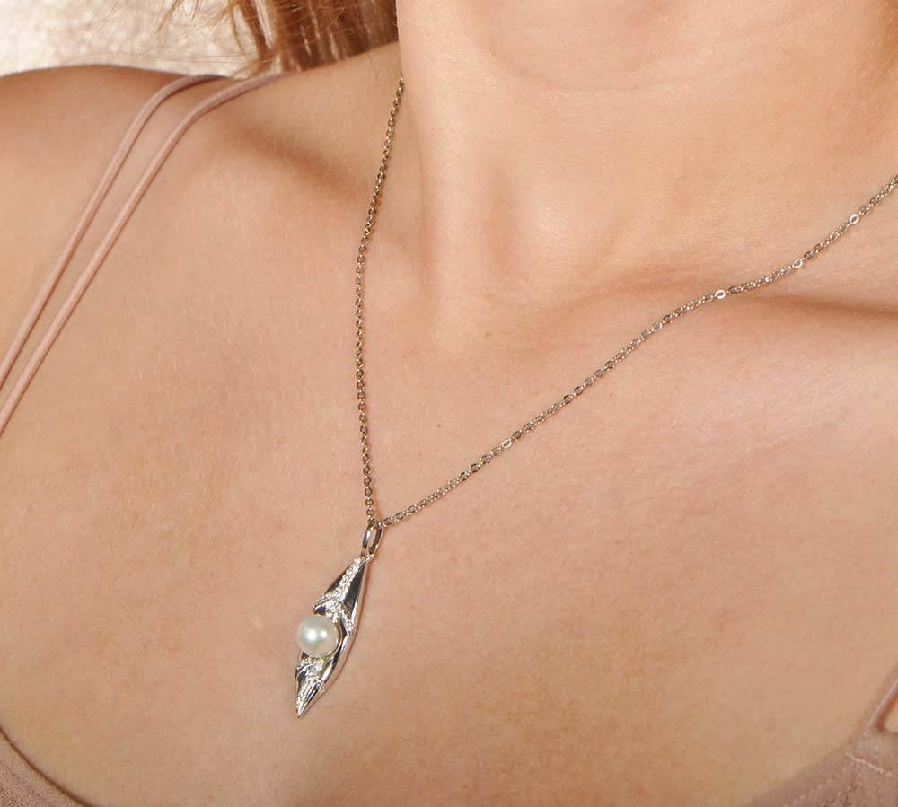 Pearl Ti Leaf Pendant Pendant Island by Koa Nani 