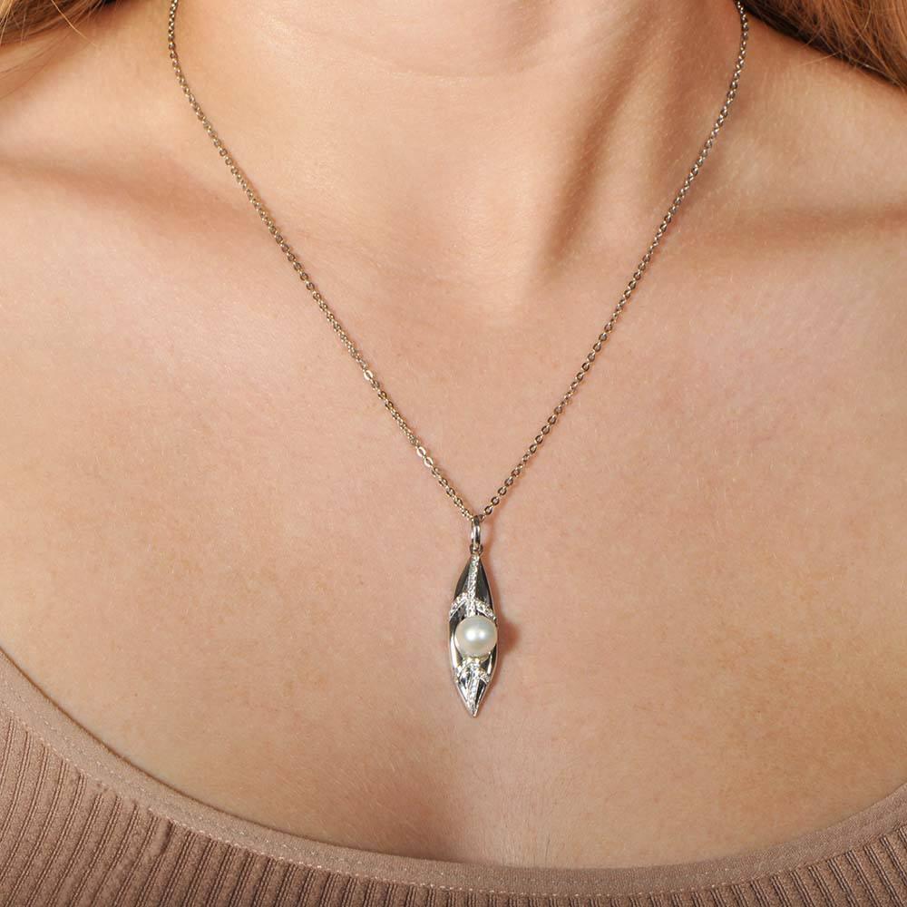 Pearl Ti Leaf Pendant Pendant Island by Koa Nani 