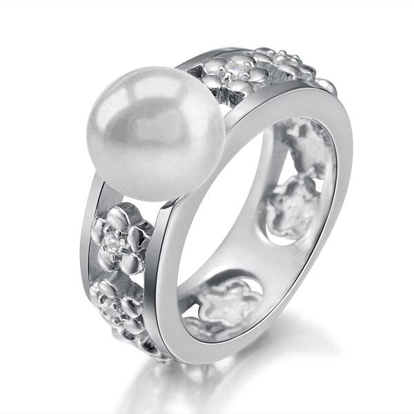 Pearl Uki Uki Lei Ring Ring Island by Koa Nani 5.0 Freshwater Pearl 