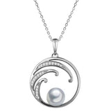 Pearl Wave of Love Pendant Pendant Island by Koa Nani Freshwater Pearl 