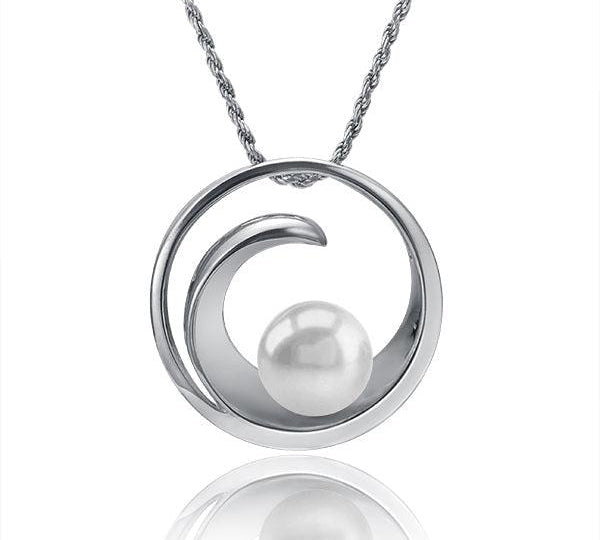 Pearl Wave Pendant Pendant Island by Koa Nani Freshwater Pearl 