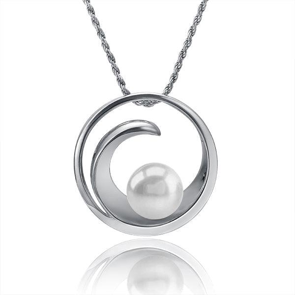 Pearl Wave Pendant Pendant Island by Koa Nani Freshwater Pearl 