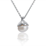 Pearl Whale Tail Pendant Pendant Island by Koa Nani Akoya Pearl 