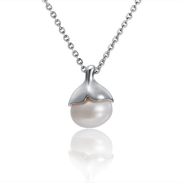 Pearl Whale Tail Pendant Pendant Island by Koa Nani Akoya Pearl 
