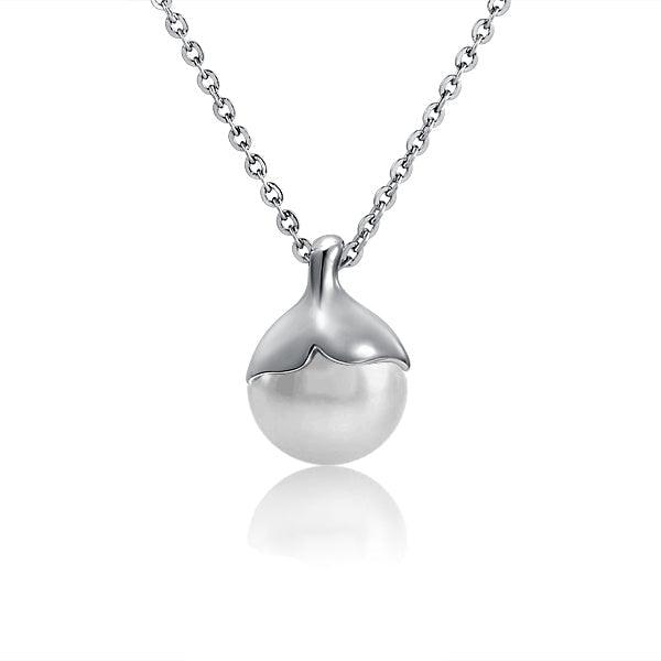 Pearl Whale Tail Pendant Pendant Island by Koa Nani Freshwater Pearl 