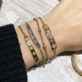 Plumeria Bar Bracelet with Engraving Bracelet Island by Koa Nani 