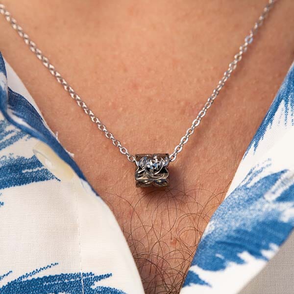 Plumeria Engraved Barrel Pendant Pendant Island by Koa Nani 