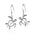 The picture shows a pair of 14K white gold sea turtle hook earrings.