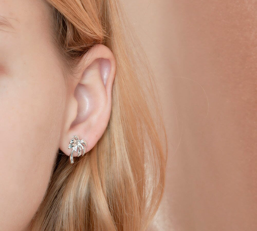 Queen Palm Tree Earrings Earrings Island by Koa Nani Large 