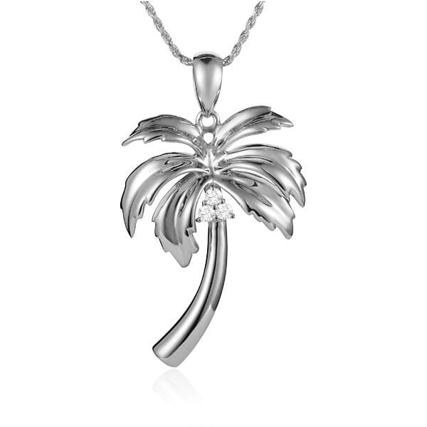 Queen Palm Tree Pendant Pendant Island by Koa Nani Medium 