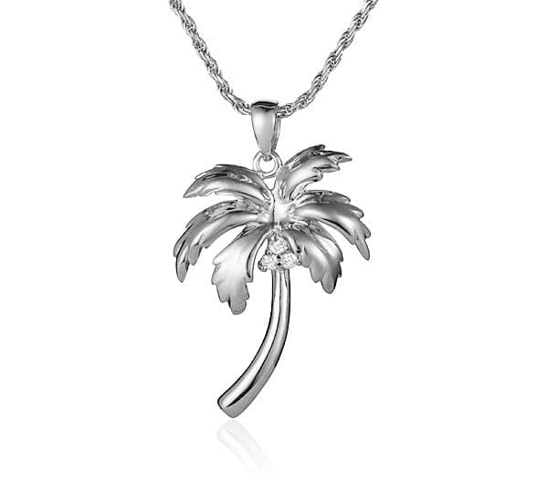 Queen Palm Tree Pendant Pendant Island by Koa Nani Extra Small 