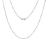 In this photo there is a white gold rolo chain.