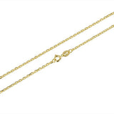 In this picture there is a yellow gold rolo chain.