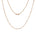 In this photo there is a rose gold rolo chain.