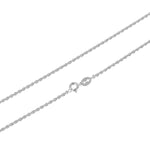 In this photo there is a white gold rolo chain.