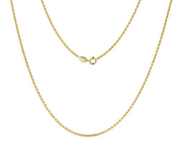 In this photo there is a yellow gold rolo chain.