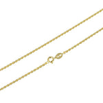 In this photo there is a yellow gold rolo chain.