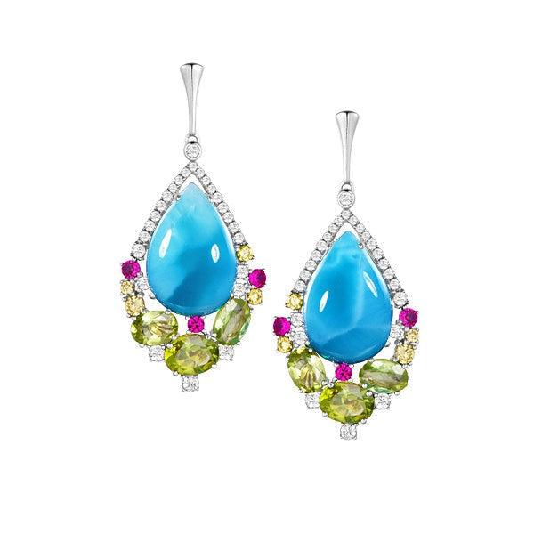 Royal Larimar Earrings Earrings Island by Koa Nani 