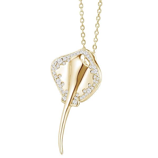 Stingray Pendant with Diamonds Pendant Island by Koa Nani 